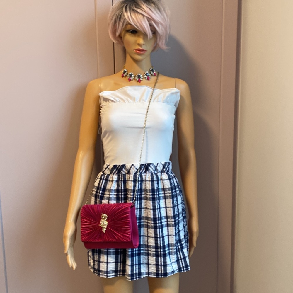 Lilly Pulitzer Esmeralda Navy Sucker Plaid Dress with ruffle